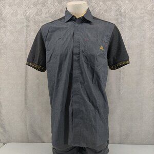 Mcdonalds Shirt Mens Medium Button Up Short Sleeve Uniform Worker Employee Logo